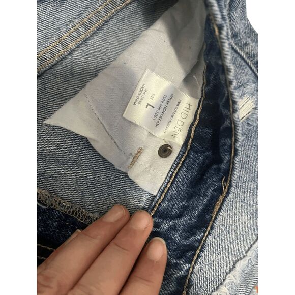 HIDDEN Denim Jeans Cut offs Good Condition Size Large - Picture 3 of 6